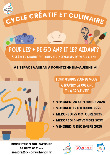 Affiche ateliers créatifs et culinaires Affiche ateliers créatifs et culinaires