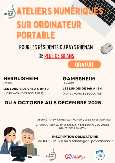 Affiche ateliers ORDINATEUR Affiche ateliers ORDINATEUR